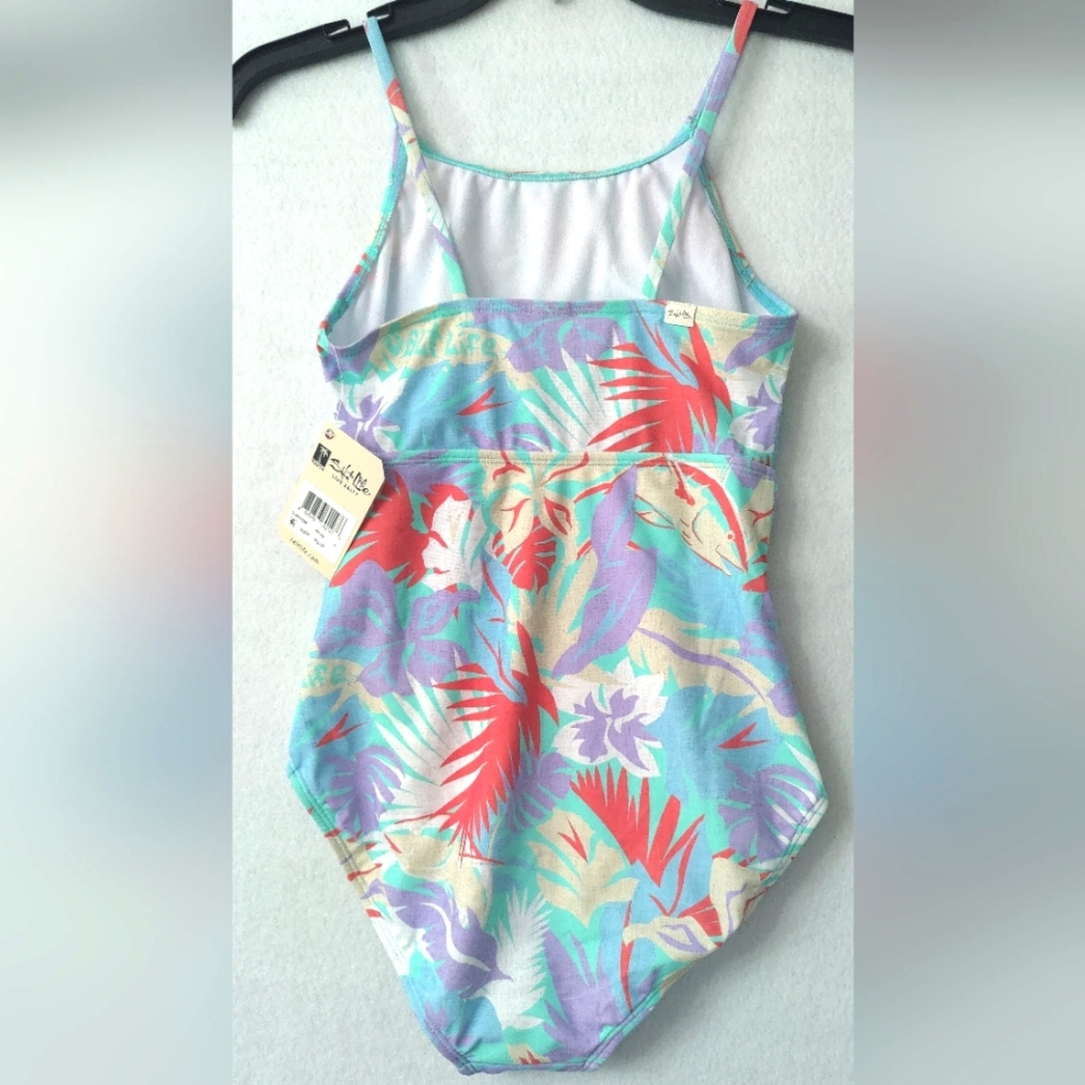 Salt Life Youth Girl’s Tropical Flowers Print One Piece‎ Swimsuit NWT Size Y16